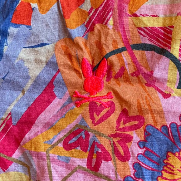 PSYCHO BUNNY Fuchsia Purple Benton All Over Print Shirt - Size Medium (10/12) - Picture 8 of 8